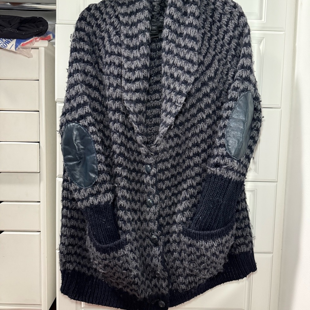 Marc By Marc Jacobs Black and Gray Sweater Cardigan